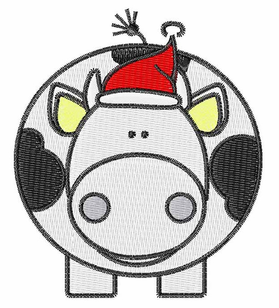 Animals Embroidery Design: Christmas Cow from Embroidery Patterns