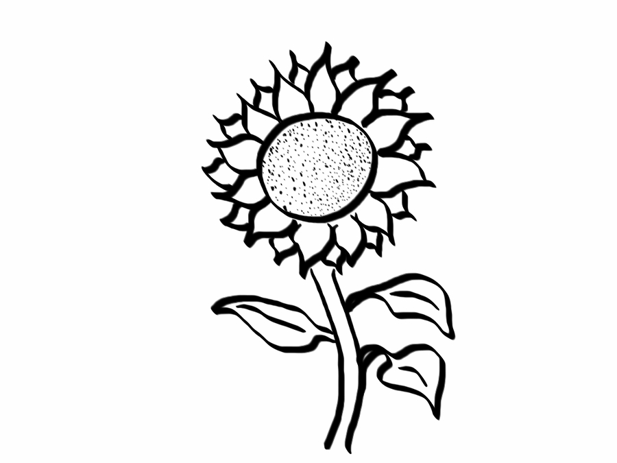 Clip Arts Related To : Simple Sunflower Clip Art. view all Black And ...