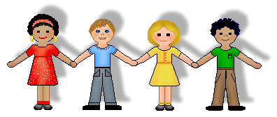 Children Clip Art -Boys and Girls Holding Hands