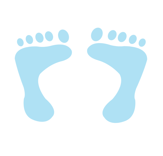 Baby Footprints Border Clip Art - Clipart library