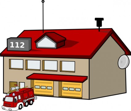 Fire Station clip art Vector clip art - Free vector for free download