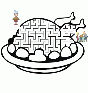 Printable Thanksgiving Mazes | Cartoon Coloring Pages