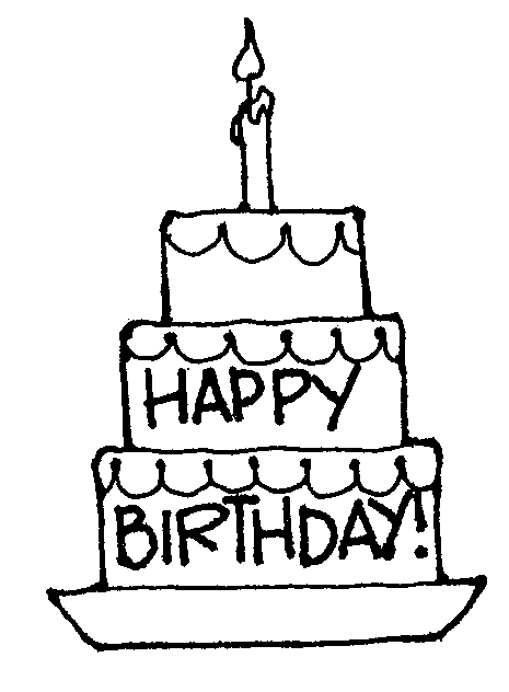 Birthday Cake Clip Art Black And White - Clipart library