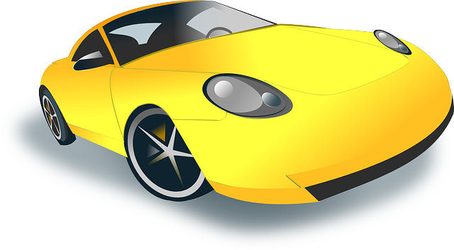 Free Yellow Sports Car Clip Art