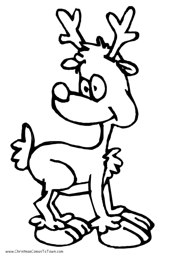 Reindeer Coloring Pages - Free Christmas Coloring Pages