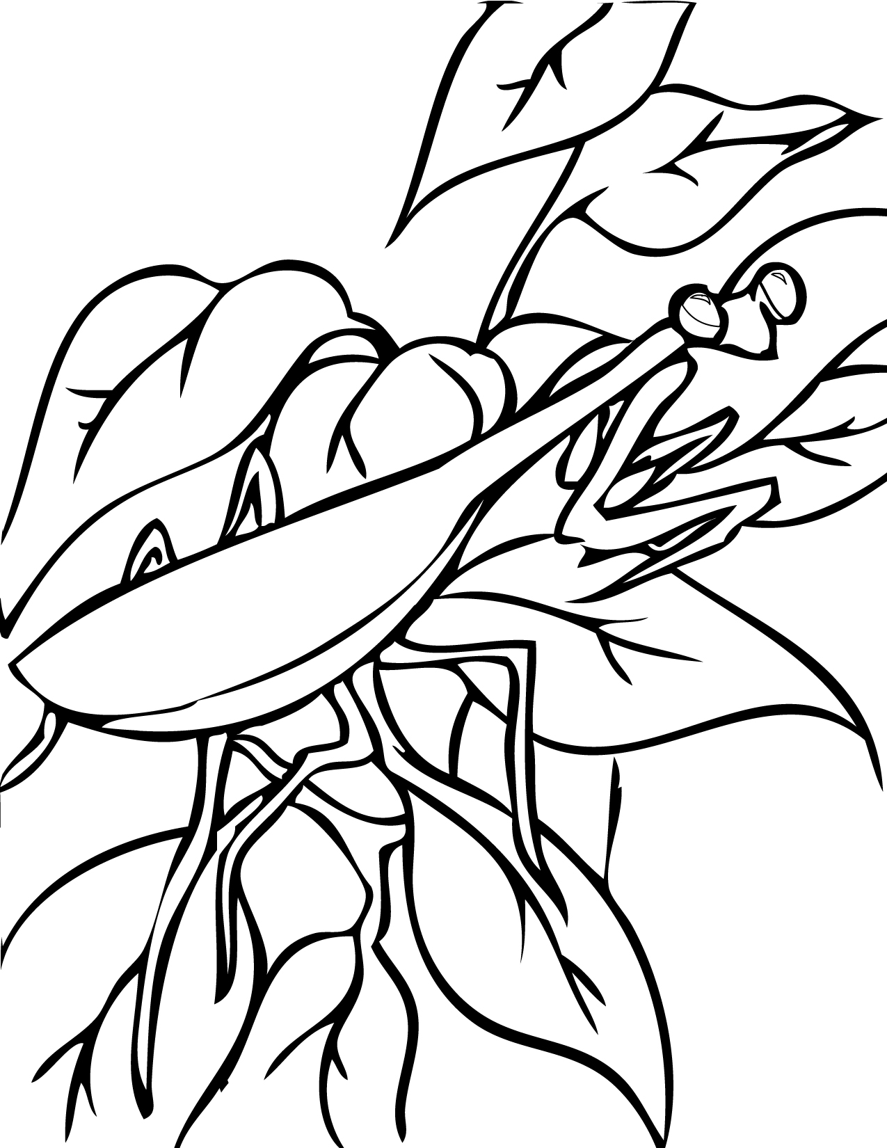 praying mantis ink insects coloring pages | Printable Coloring