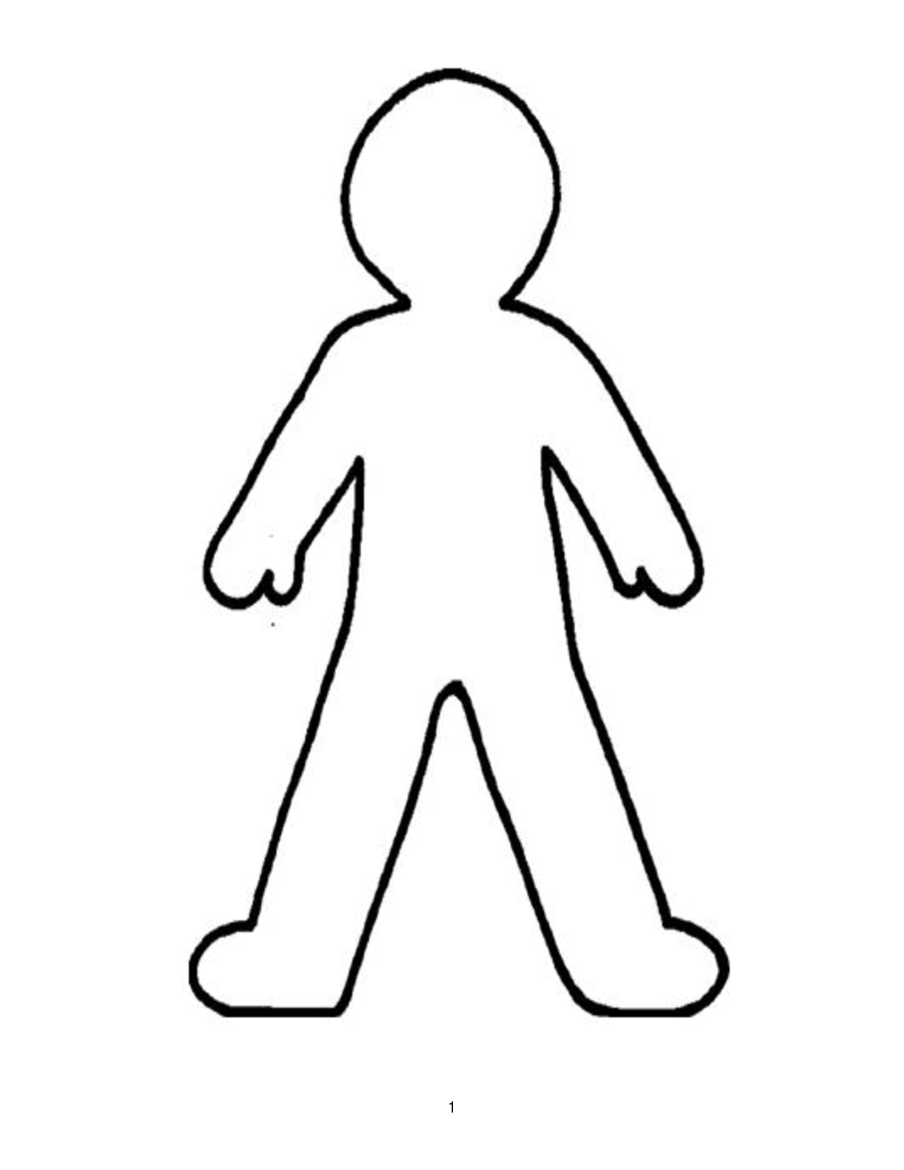 Blank Person Outline - Clipart library