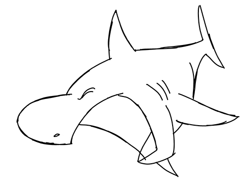 How to Draw a Cartoon Shark Step by Step