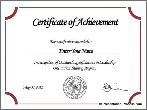 Free professional award certificate templates