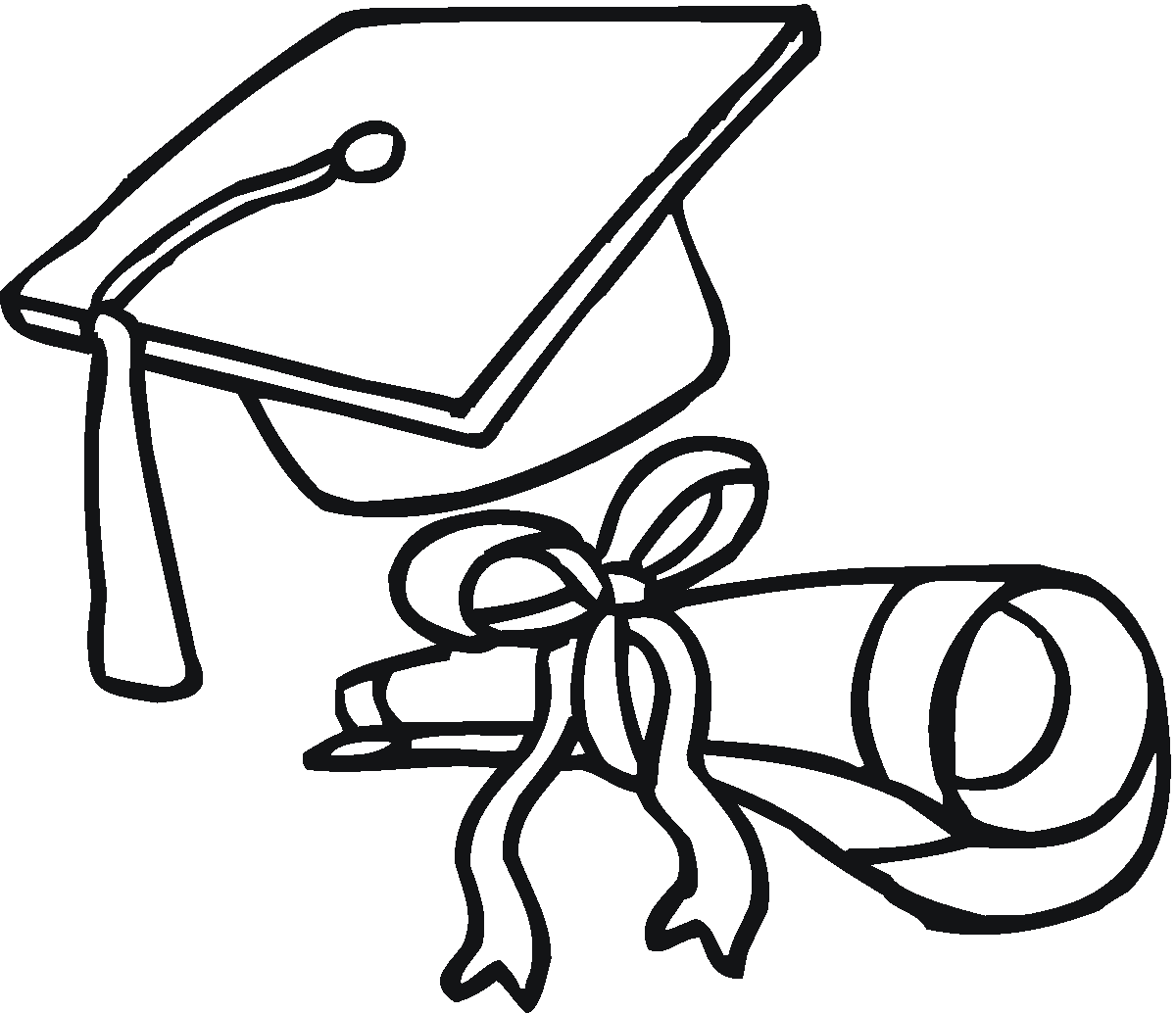 graduation coloring pages - Clip Art Library