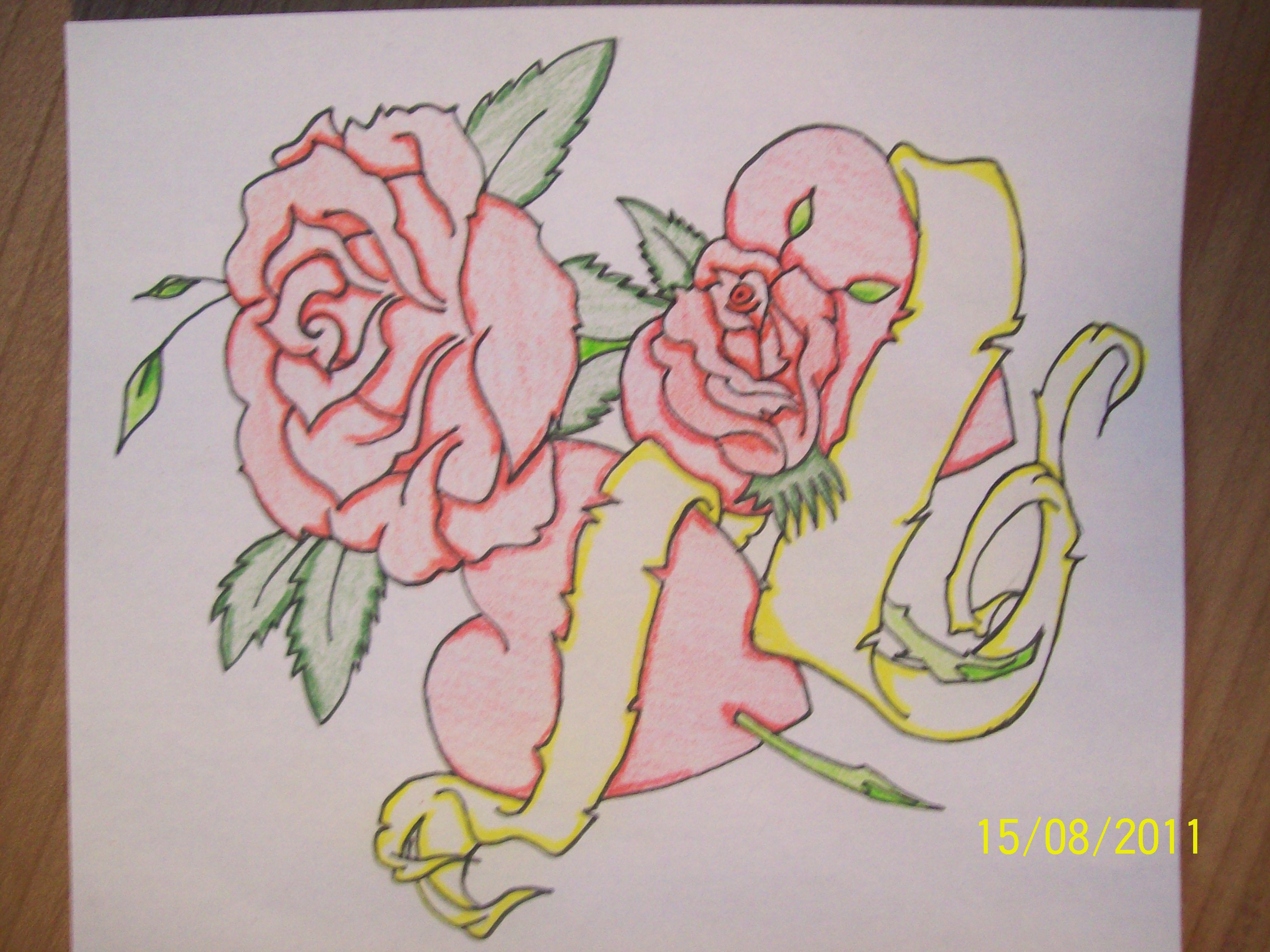 Heart Roses Drawings - HD Photos Gallery