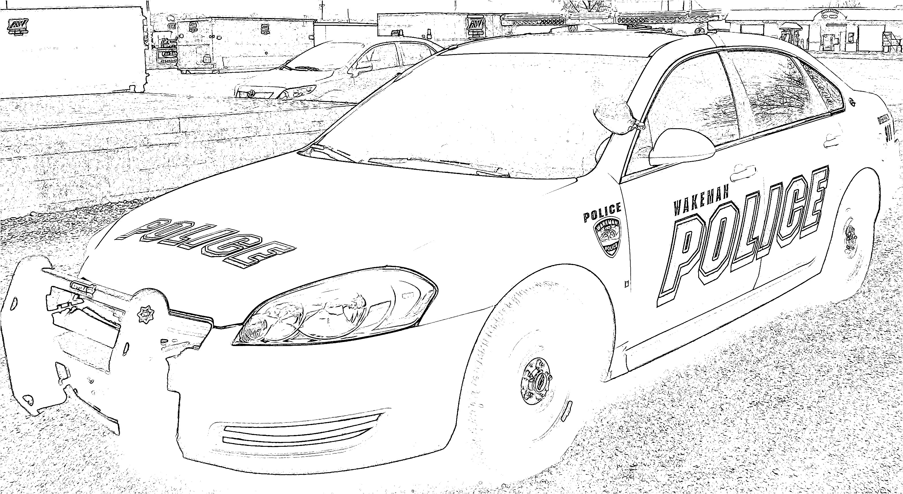 Police Van Pages Coloring Pages