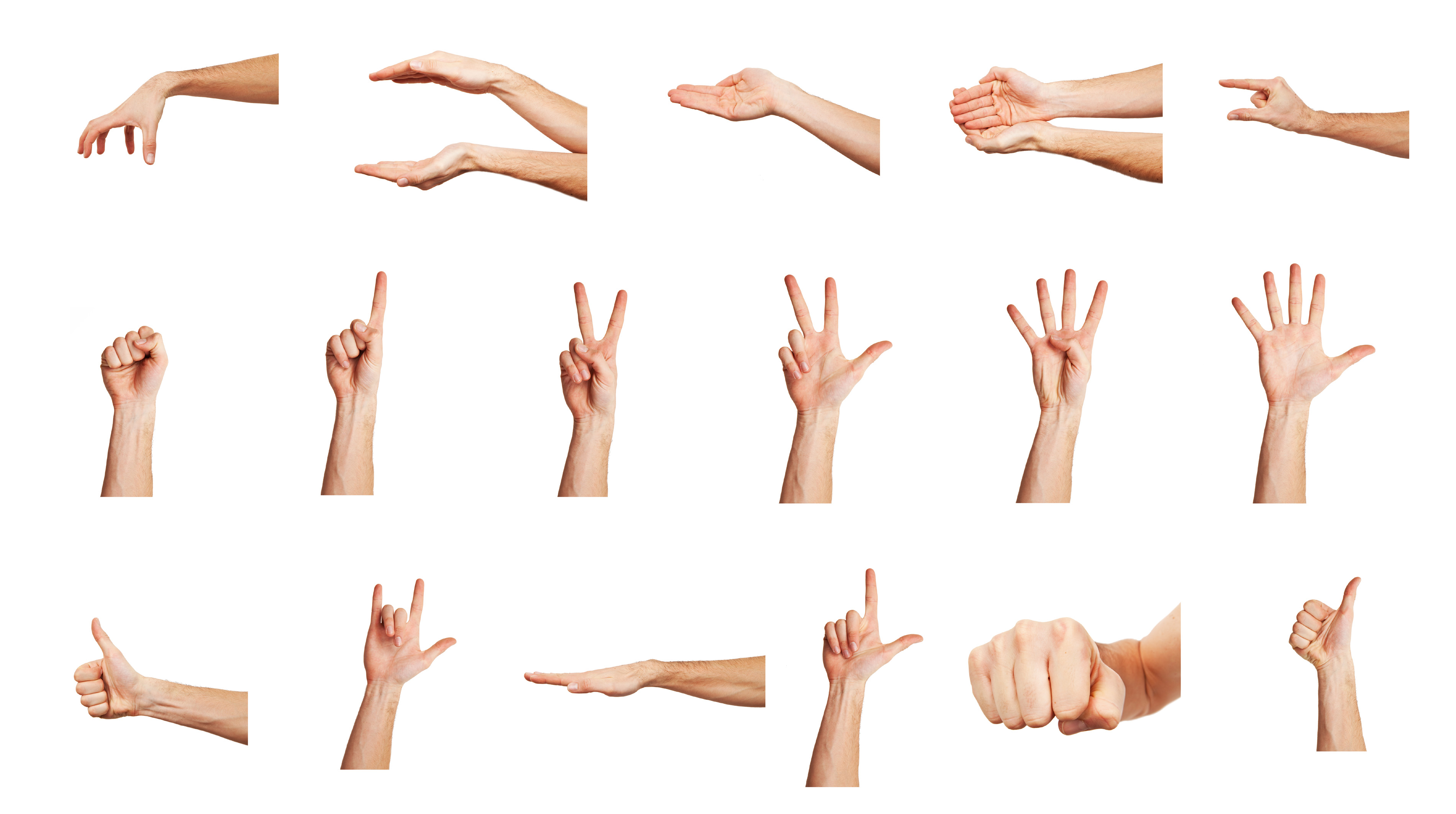 Powerful Hand Gestures Clip Art Library