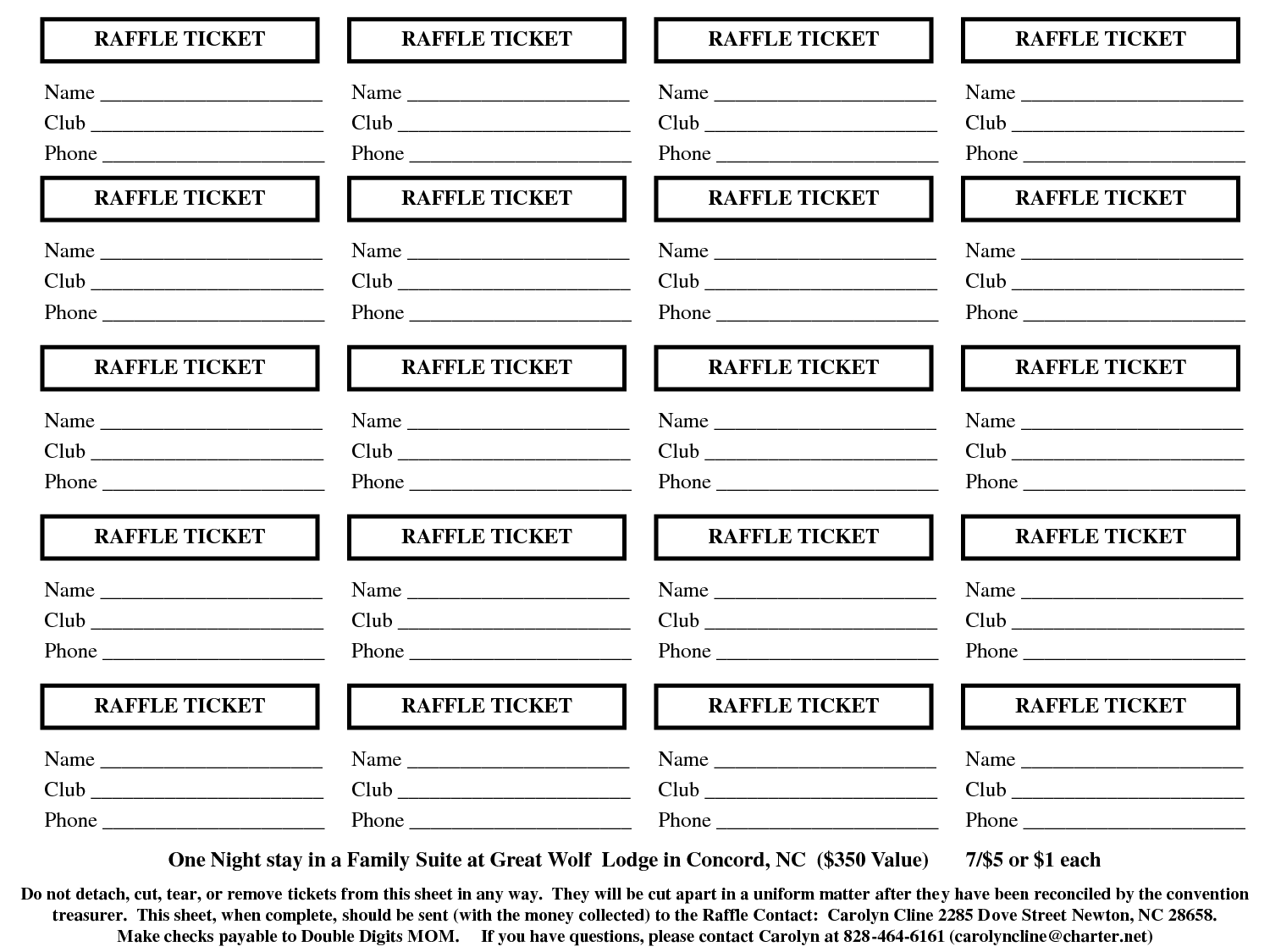 free printable raffle ticket template download