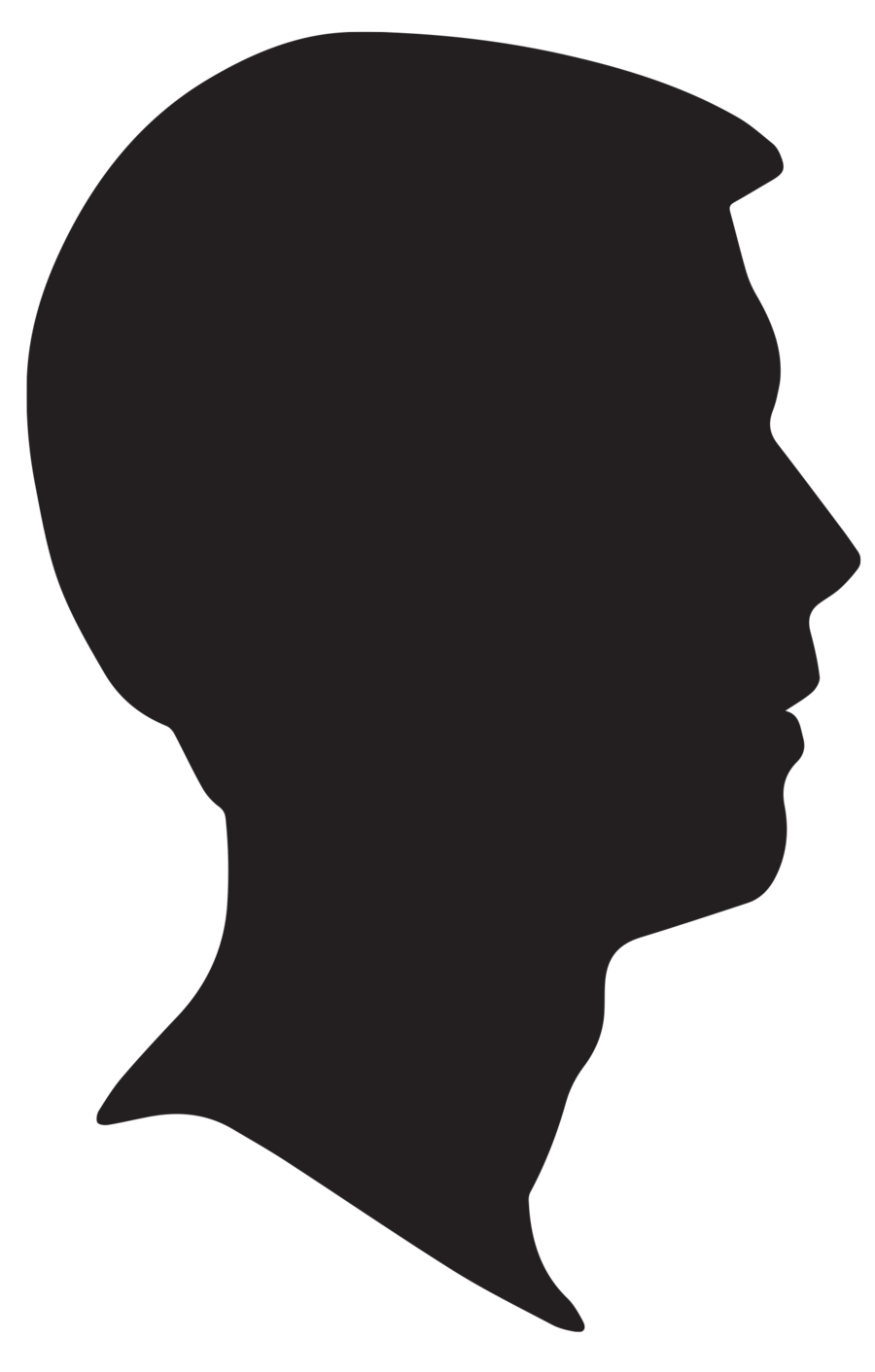 clipart face profile silhouette