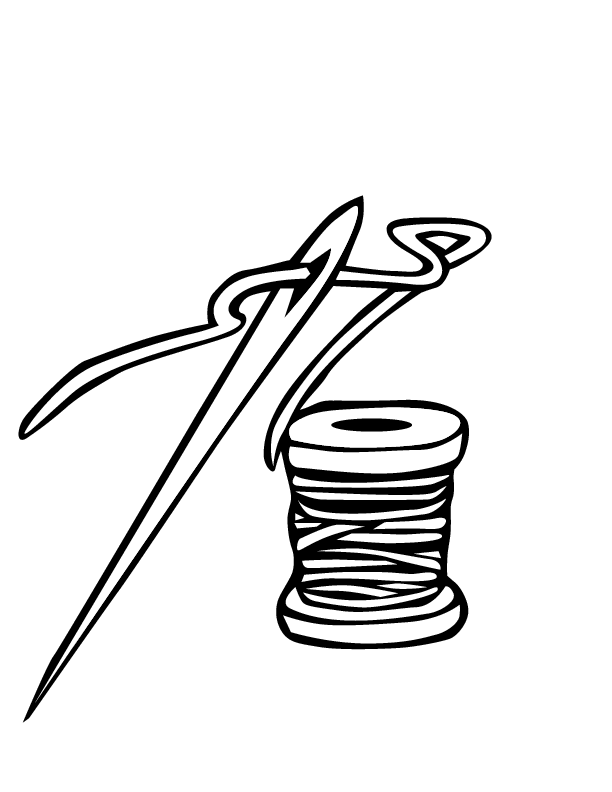 Needle Clipart Black And White