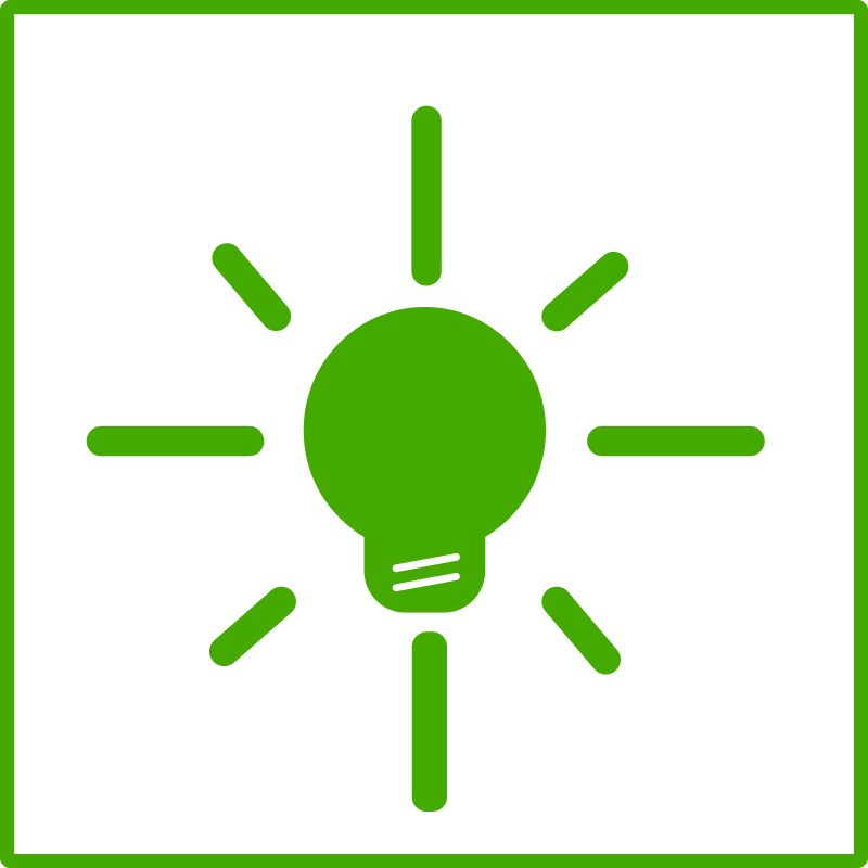 Clipart - eco green light bulb icon