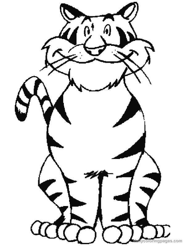 tiger cartoon coloring pages - Clip Art Library