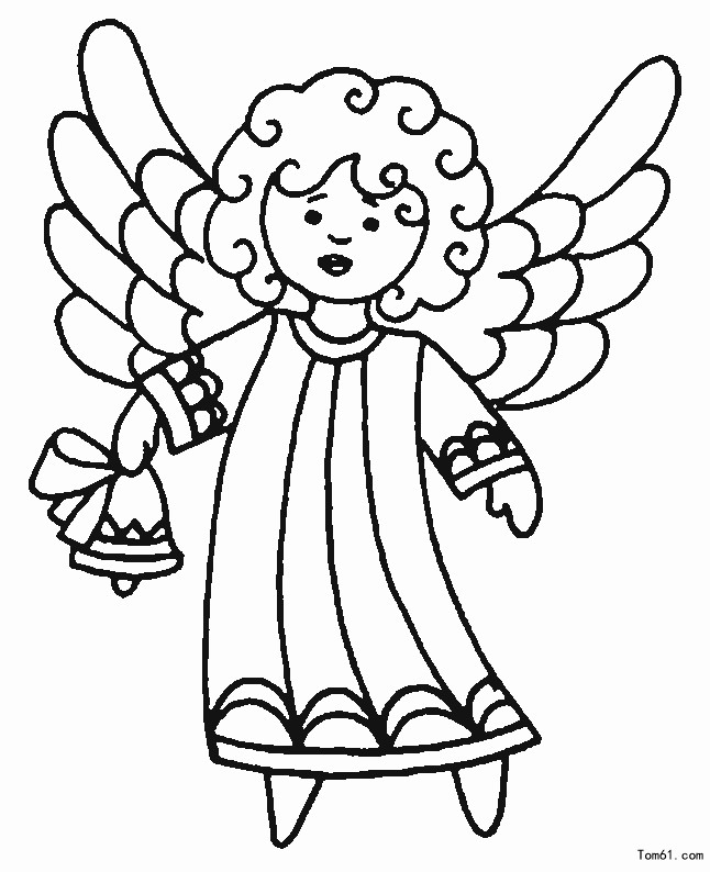 Disegni Da Colorare Angeli Di Natale.Angioletti Di Natale Da Colorare Clip Art Library