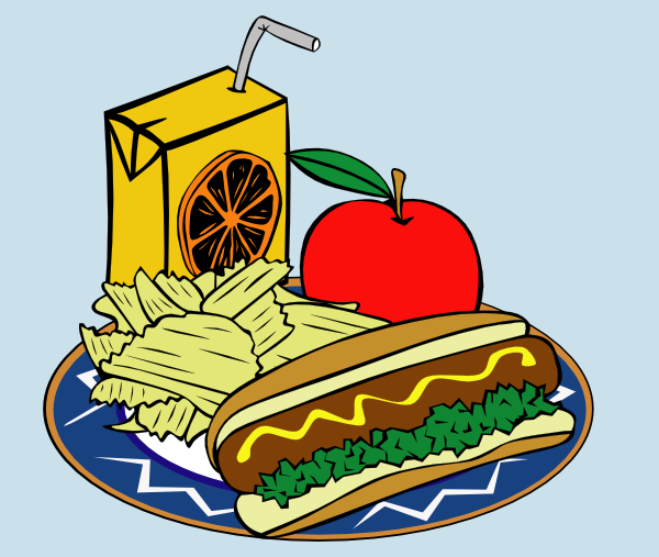 Hotdog Apple Juice Chips Mustard clip art Free Vector 