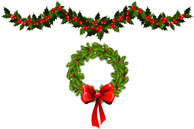 Holiday Garland Clip Art - Clipart library
