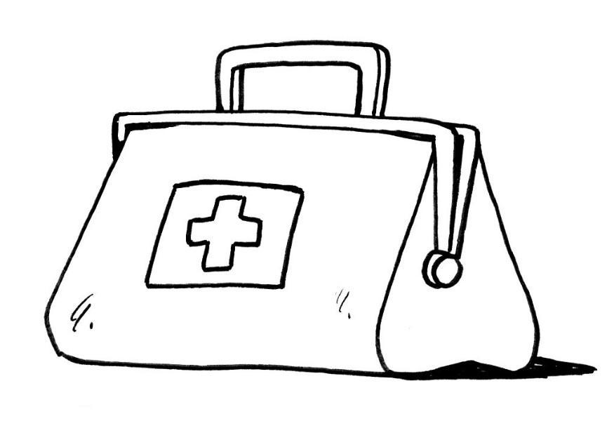 Coloring page doctors bag - img 12114.