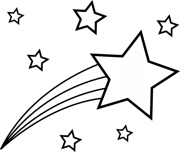 Shooting Stars Coloring Page Picture - Coloring Pages For Kids