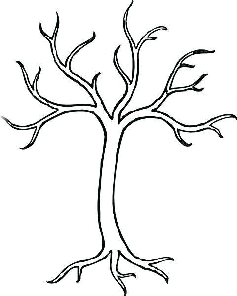 Bare Tree With Roots - Clipart library