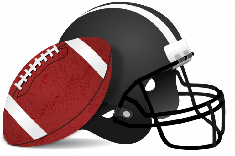 Helmet and ball for American football vector clip art | Public 