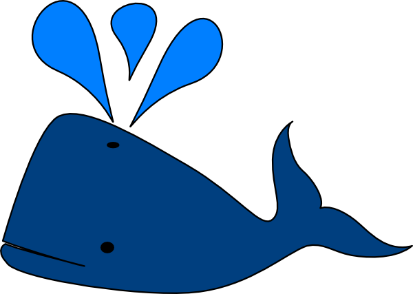 Blue Whale clip art - vector clip art online, royalty free 