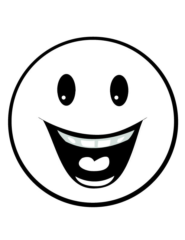 smiley face black poppe Colouring Pages