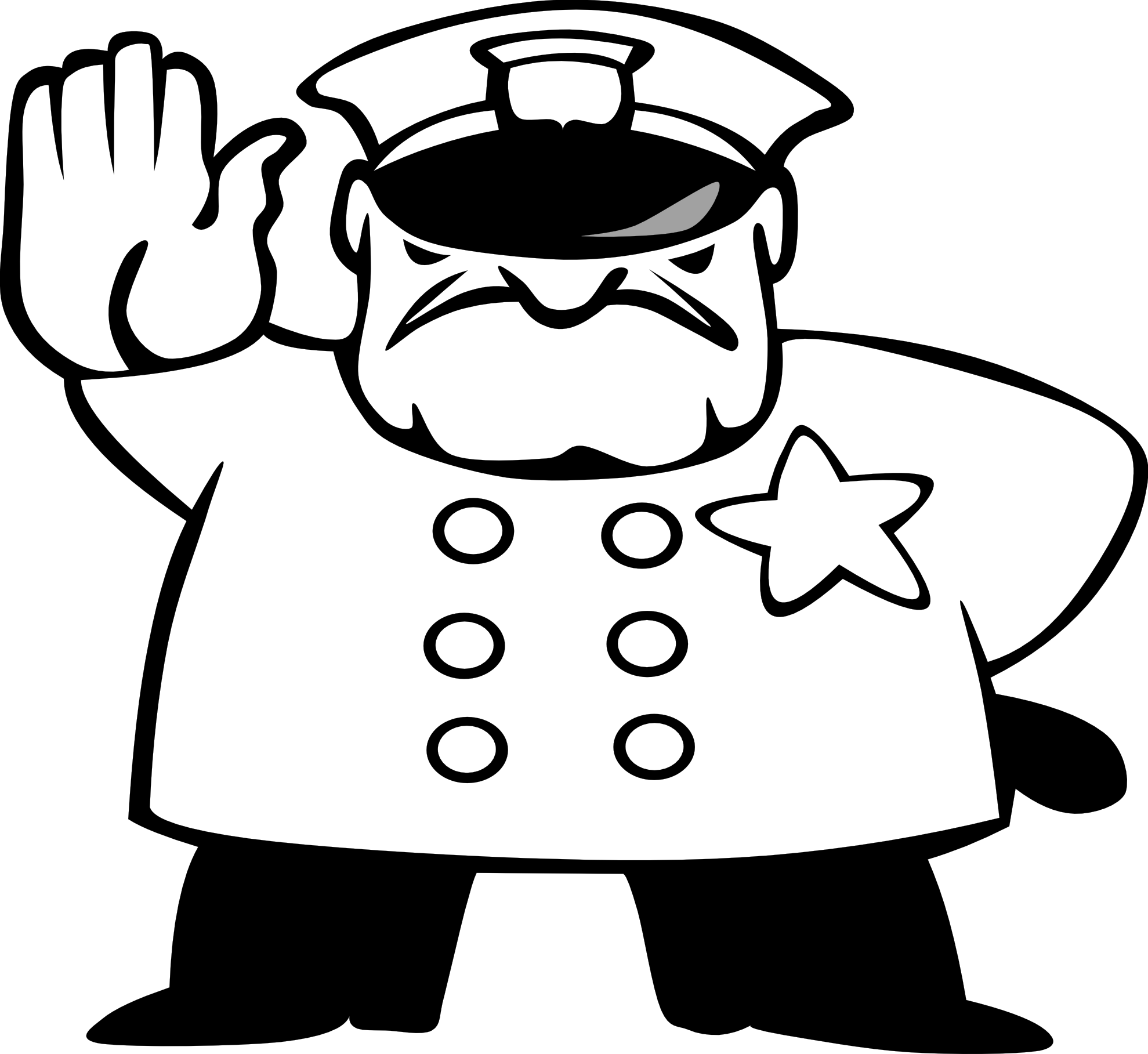 Police Man Black White | Clipart library - Free Clipart Images