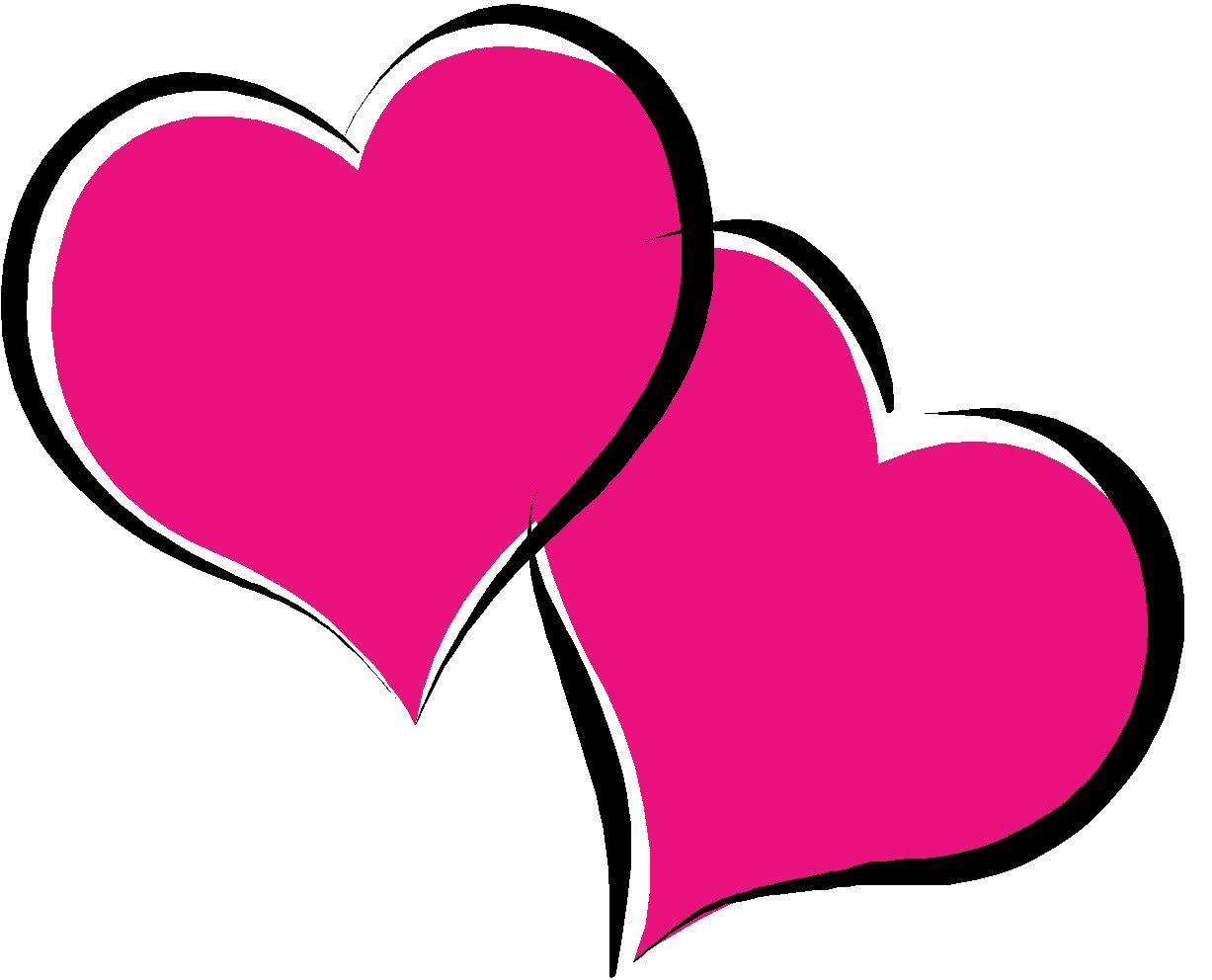 Double hearts clip art | Clipart library - Free Clipart Images