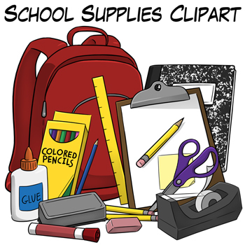 SCHOOL SUPPLIES CLIPART - TeachersPayTeachers.com