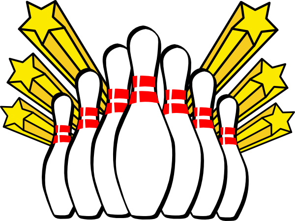 Bowling Pins clip art - vector clip art online, royalty free 