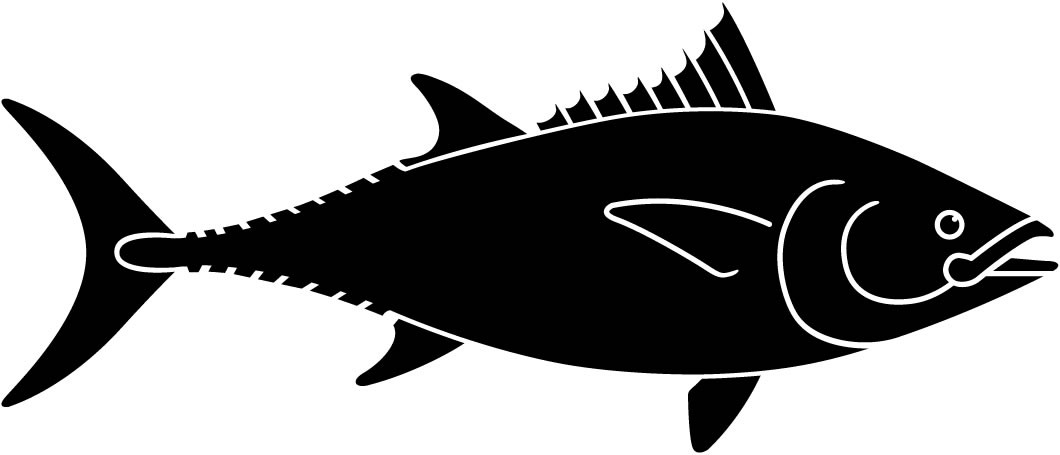 Tuna Fish Silhouette Wall Decal | Wallmonkeys