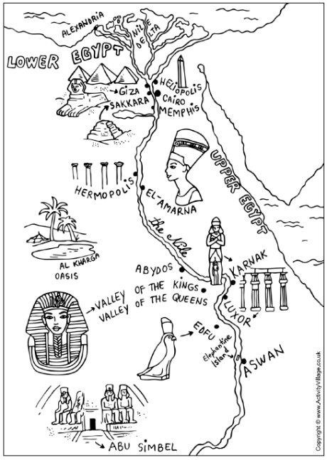 ancient egypt map colouring.gif