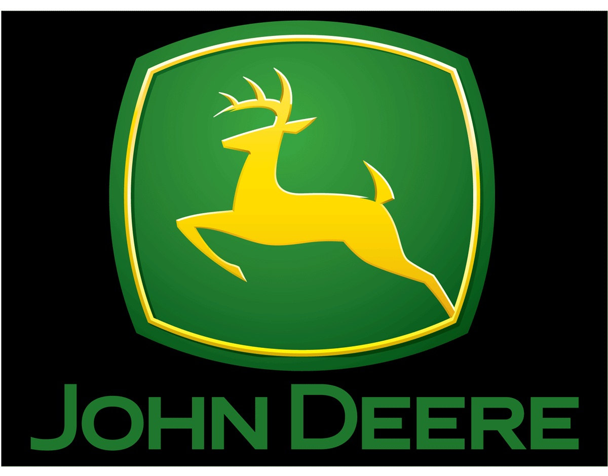 JOHN DEERE APO & FPO WELCOME BLACK RAISED LETTERS AND SMALL LOGO