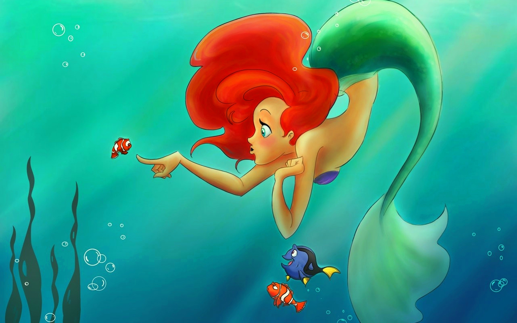 Cartoon mermaid