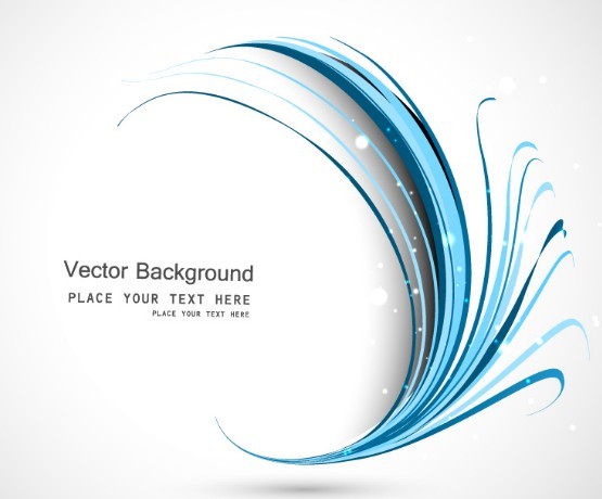 Free Blue Curved Lines Background Vector � TitanUI
