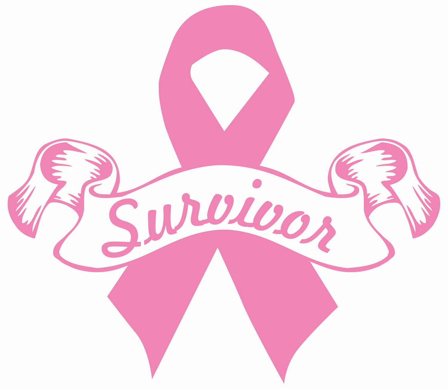 Pink Survivor Cancer ribbon 7 by VisualAppeals 