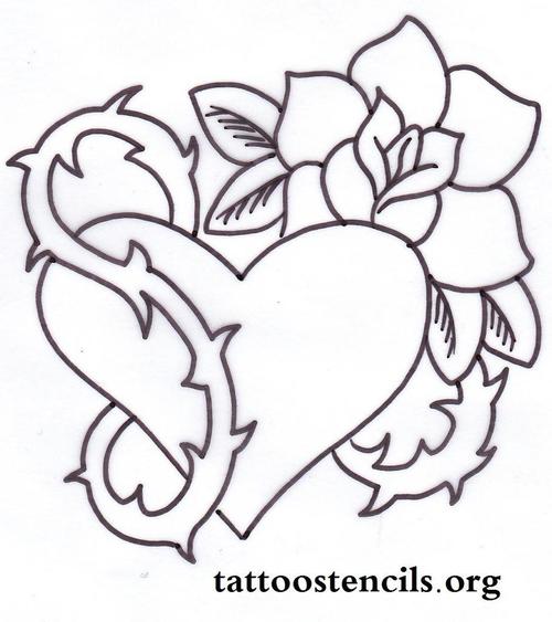 Easy Drawings Of Roses And Hearts - Gallery