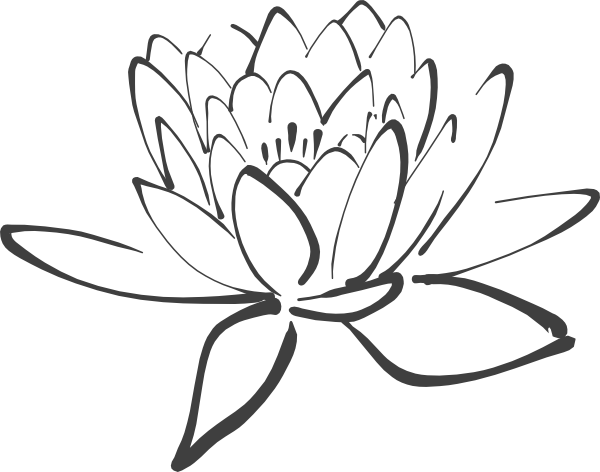 Lotus Flower Outline - Clipart library