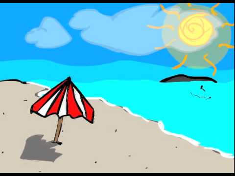 beach animate - Clip Art Library