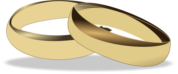 Pix For  Gold Wedding Rings Clip Art