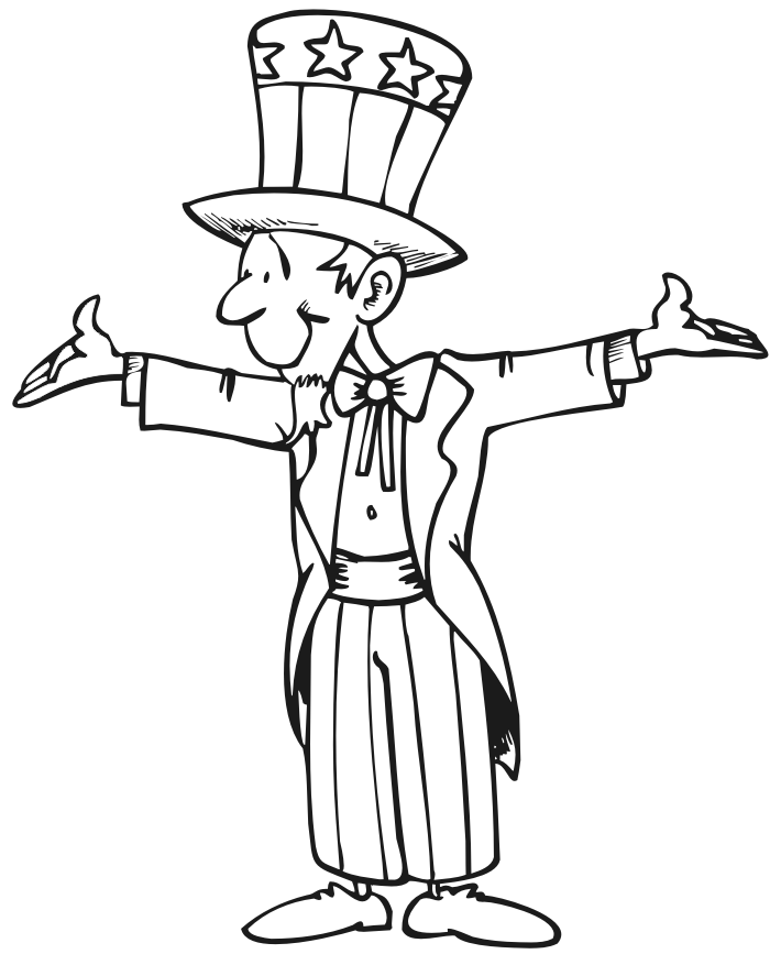 uncle sam coloring pages free - photo #31