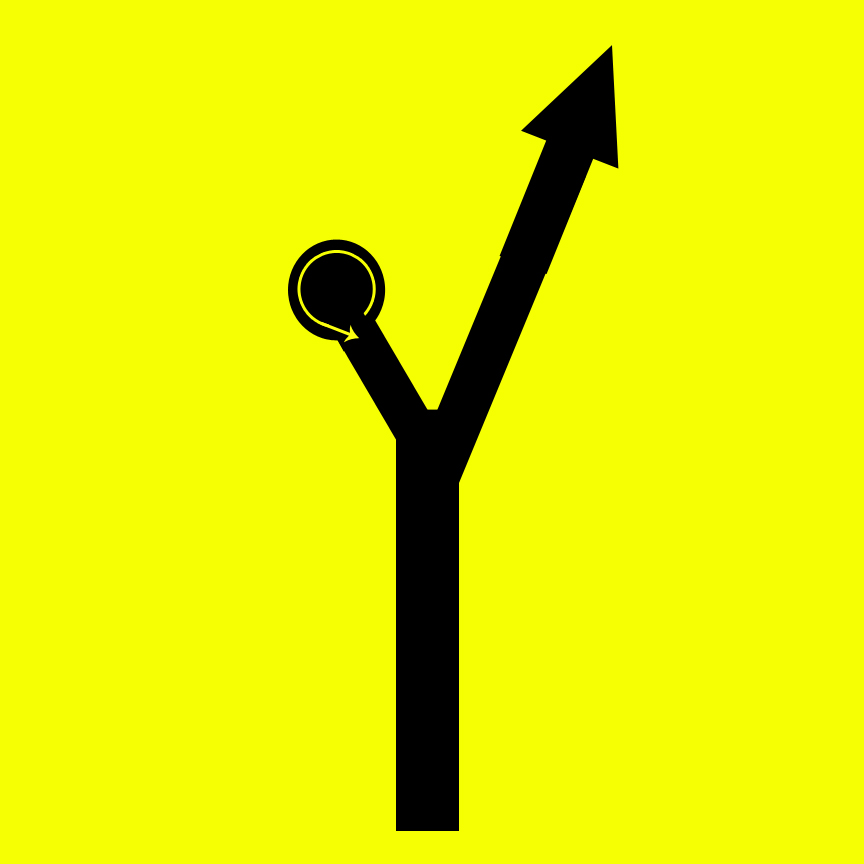Fork In The Road Sign