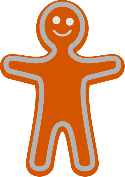 Gingerbread Man Silhouette - Clipart library