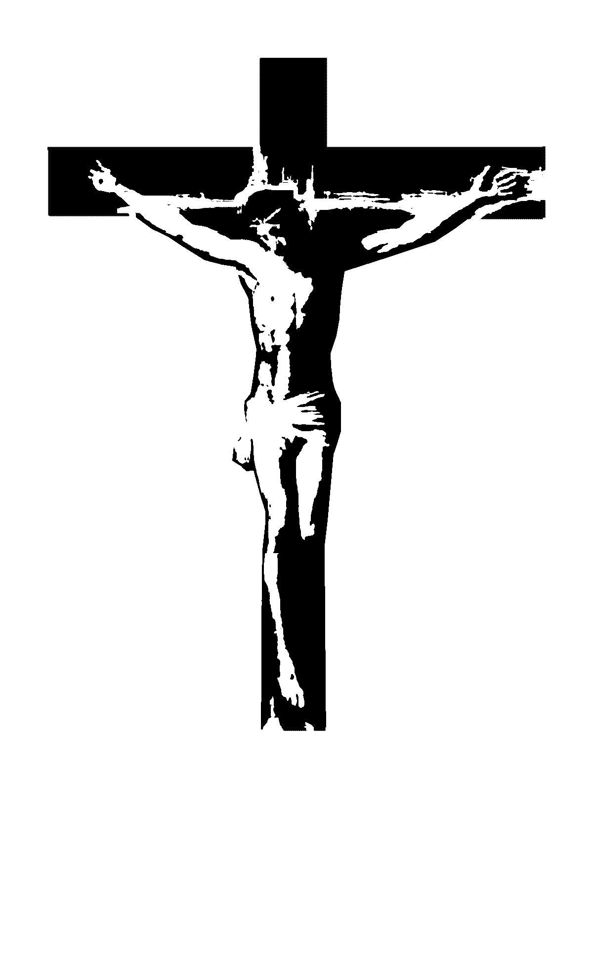 Jesus On The Cross In Black And White - Clipart library