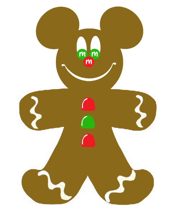 Mickey Mouse Gingerbread Man Cookie  Disney-
